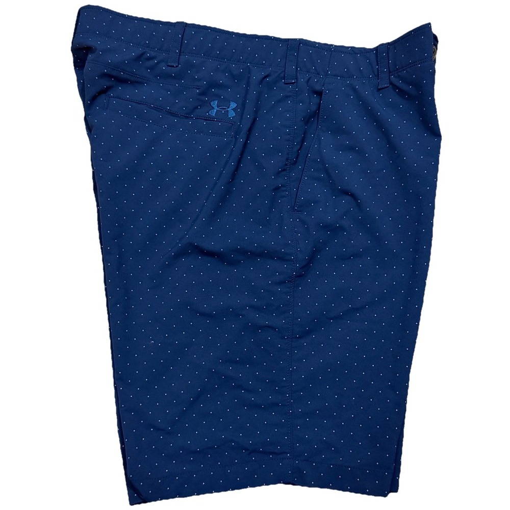Under Armour Men's HeatGear Loose Golf Shorts Navy Polka Dot Size 40 - Picture 6 of 12